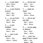 Exercises Wh Question Words Worksheet  Free Esl Printable Also Question Words Worksheet