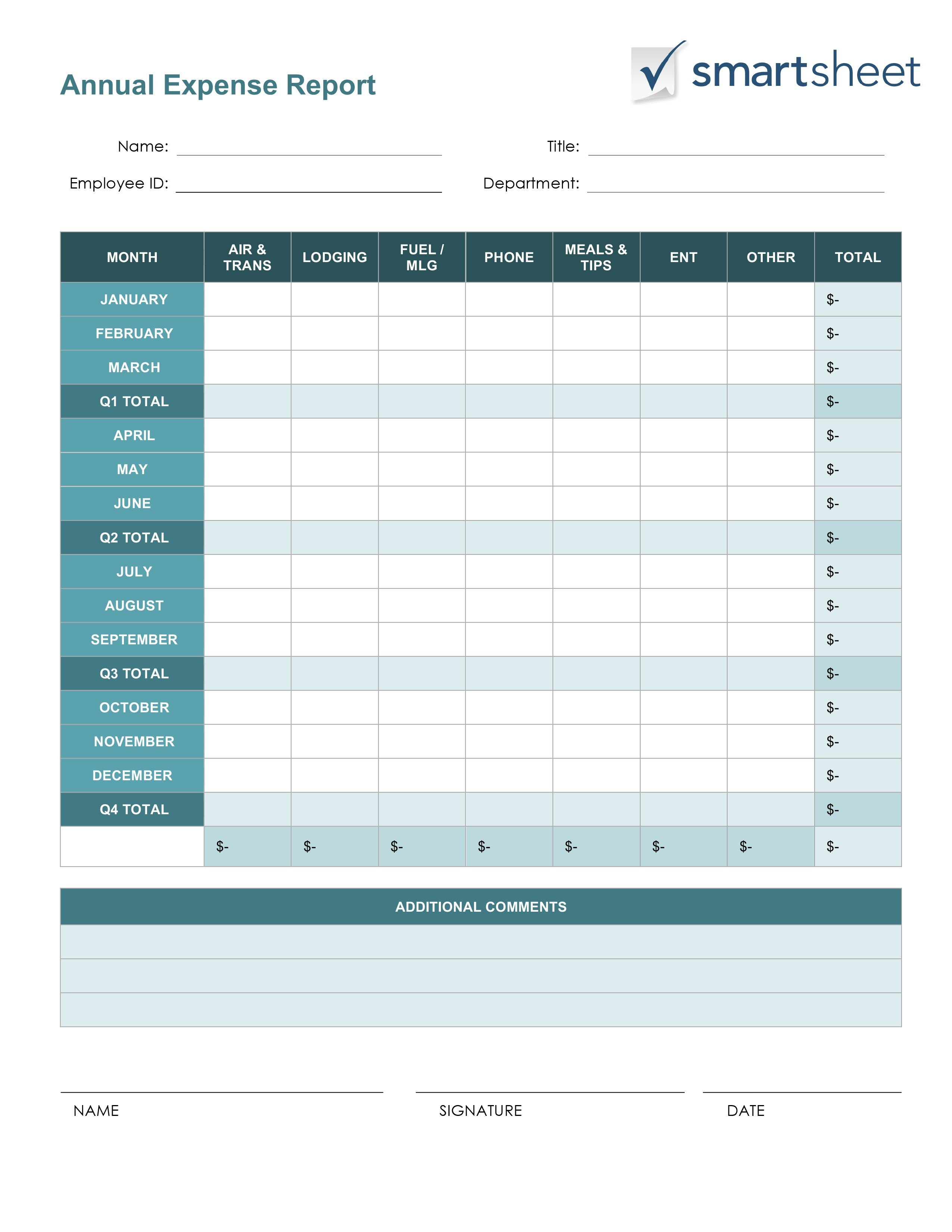 Expense Report Form Unique Monthly Business Expense Report Template ... Within Monthly Business Expense Template