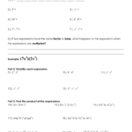 Exponent Operations Worksheet 1 Or Operations With Exponents Worksheet