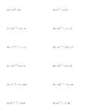 Exponential Equations Worksheet Math Solving Exponential Equations And Solving Exponential Equations Worksheet With Answers