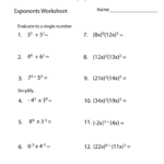 Exponents Review Worksheet  Free Printable Educational Worksheet Regarding Exponents Worksheets Grade 8 Pdf