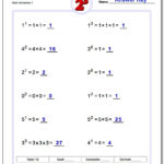 Exponents Worksheets With Exponent Worksheet Answers