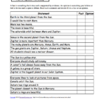 Fact Or Opinion Astronomy A Worksheet Enchantedlearning With Regard To The Universe Mars The Red Planet Worksheet Answers