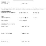Factoring Algebra Chapter 8B Assignment Sheet  Pdf Along With Factoring Difference Of Squares Worksheet