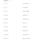 Factoring Difference Of Squares Worksheet  Briefencounters For Factoring Difference Of Squares Worksheet Answers