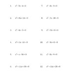 Factoring Exercises Math Solve Quadratic Equationsfactoring For Factoring Binomials Worksheet