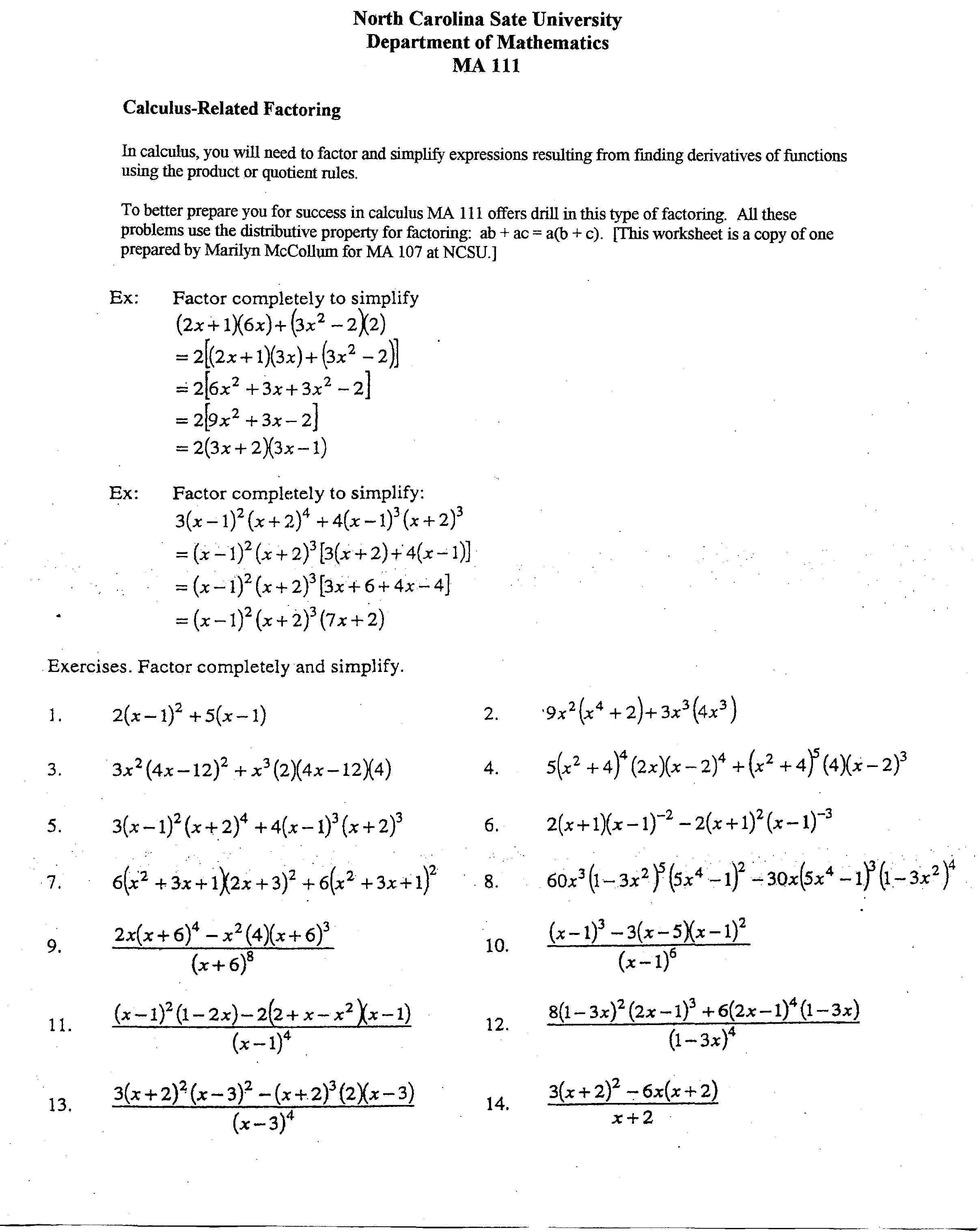 Factoring Using The Distributive Property Worksheet  Yooob As Well As Factoring Distributive Property Worksheet Answers