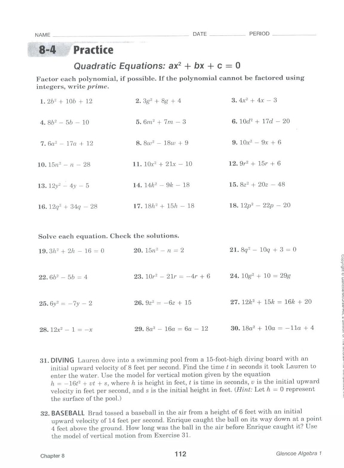 Factoring X2 Bx C Math Factoring Bx C Worksheet Mathletics Canada Or Factoring X2 Bx C Worksheet Answers