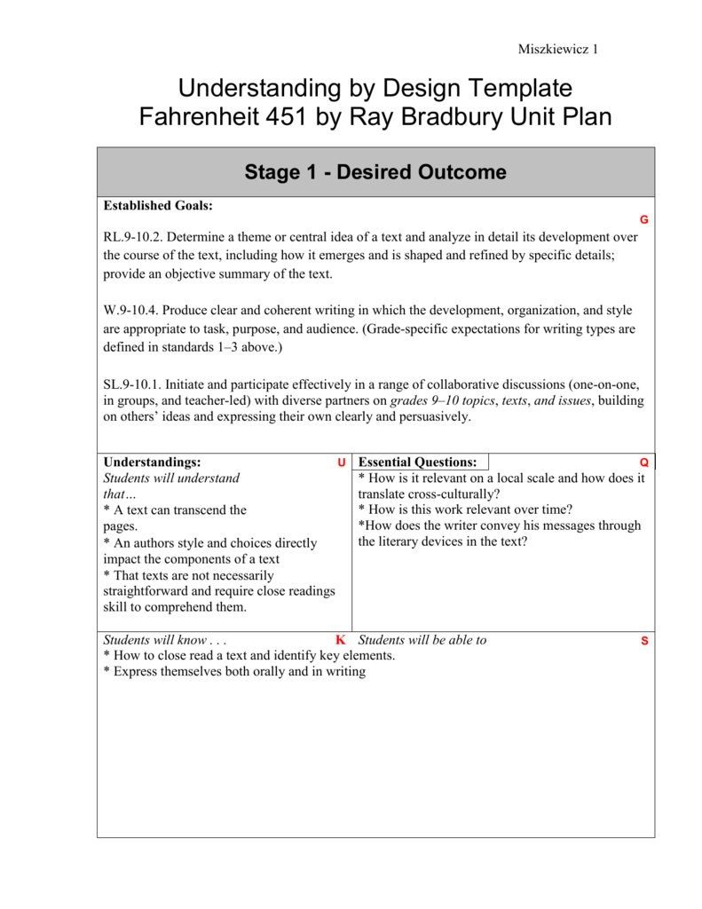 Fahrenheit 451  Urienglishlanguagearts For Fahrenheit 451 Character Analysis Worksheet