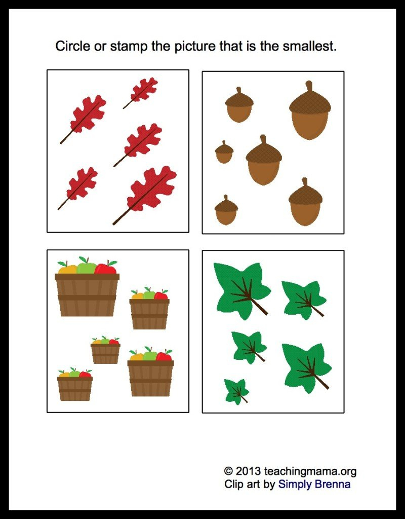 Fall Math Packet For Preschoolers Intended For Fall Worksheets For Preschool