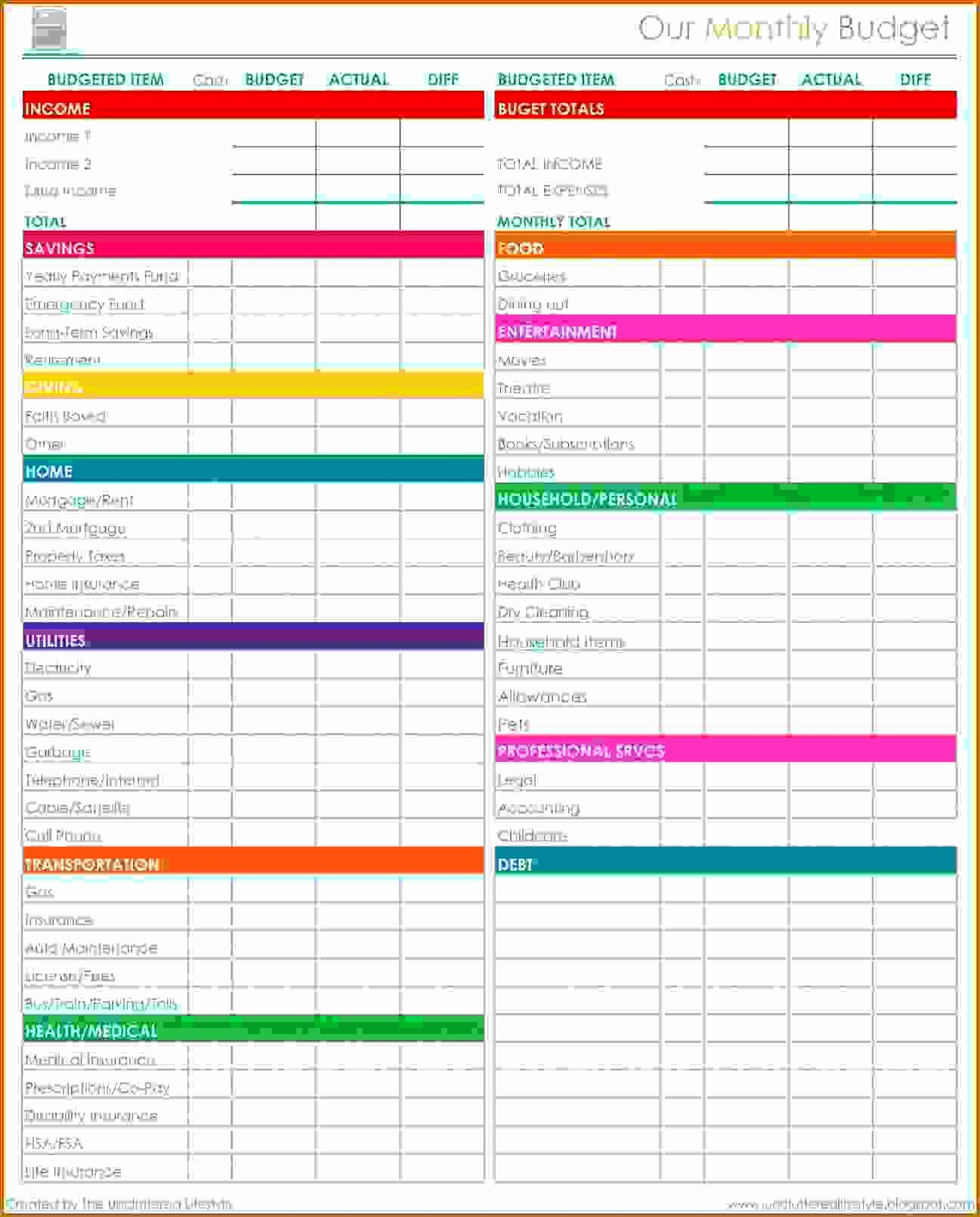 Family Budget Template Household Spreadsheet Uk Home Excel | Smorad Inside Budget Spreadsheet Uk