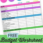 Family Budget Worksheet  A Mom's Take Intended For Family Finances Worksheet