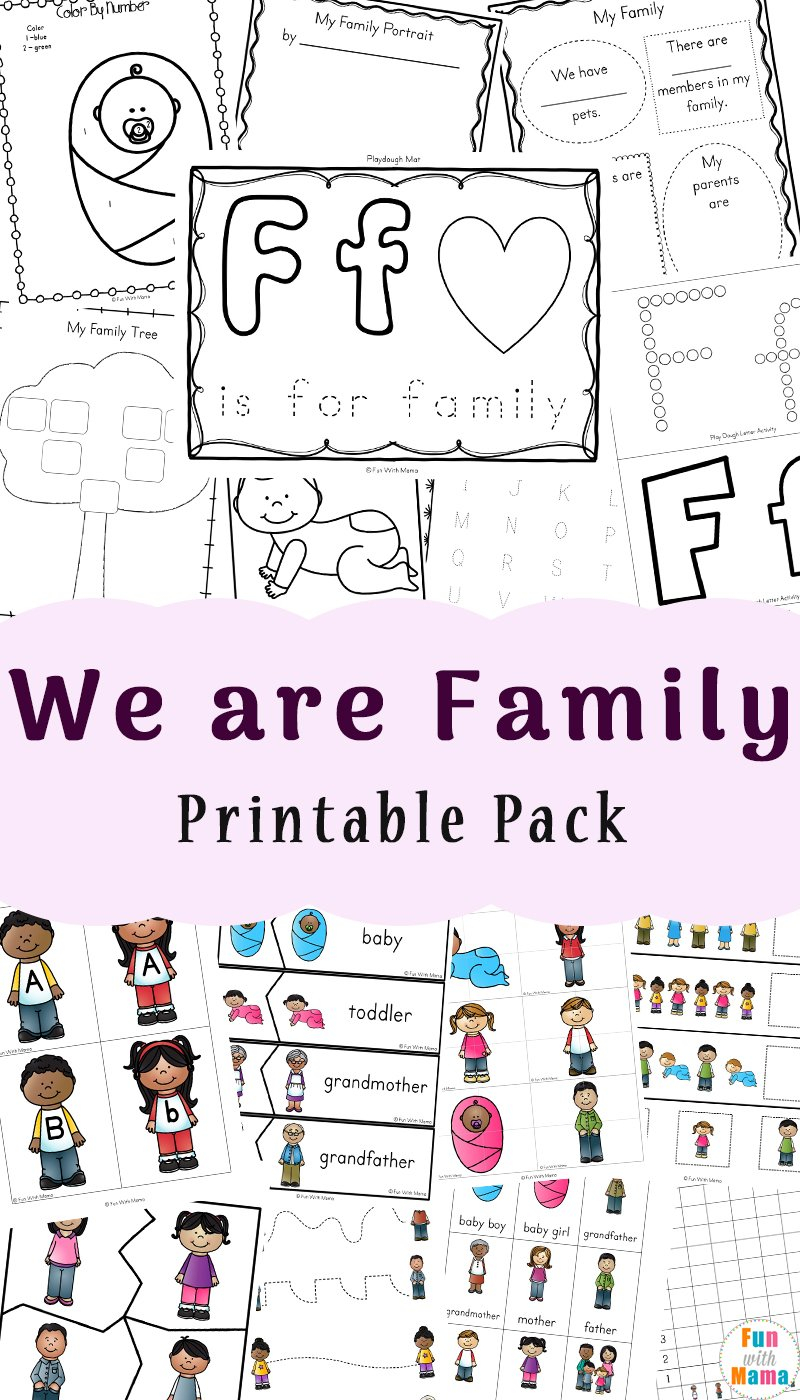 Family Theme Preschool And Family Worksheets For Kindergarten  Fun Inside At Family Worksheets