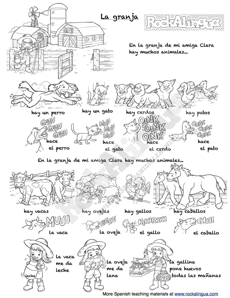 Farm Animals Song In Spanish For Kids  Rockalingua Along With Animals In Spanish Worksheet