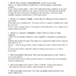 Figurative Language Poem 5 Sleepannie Matheson  Answers For Figurative Language Worksheet 5