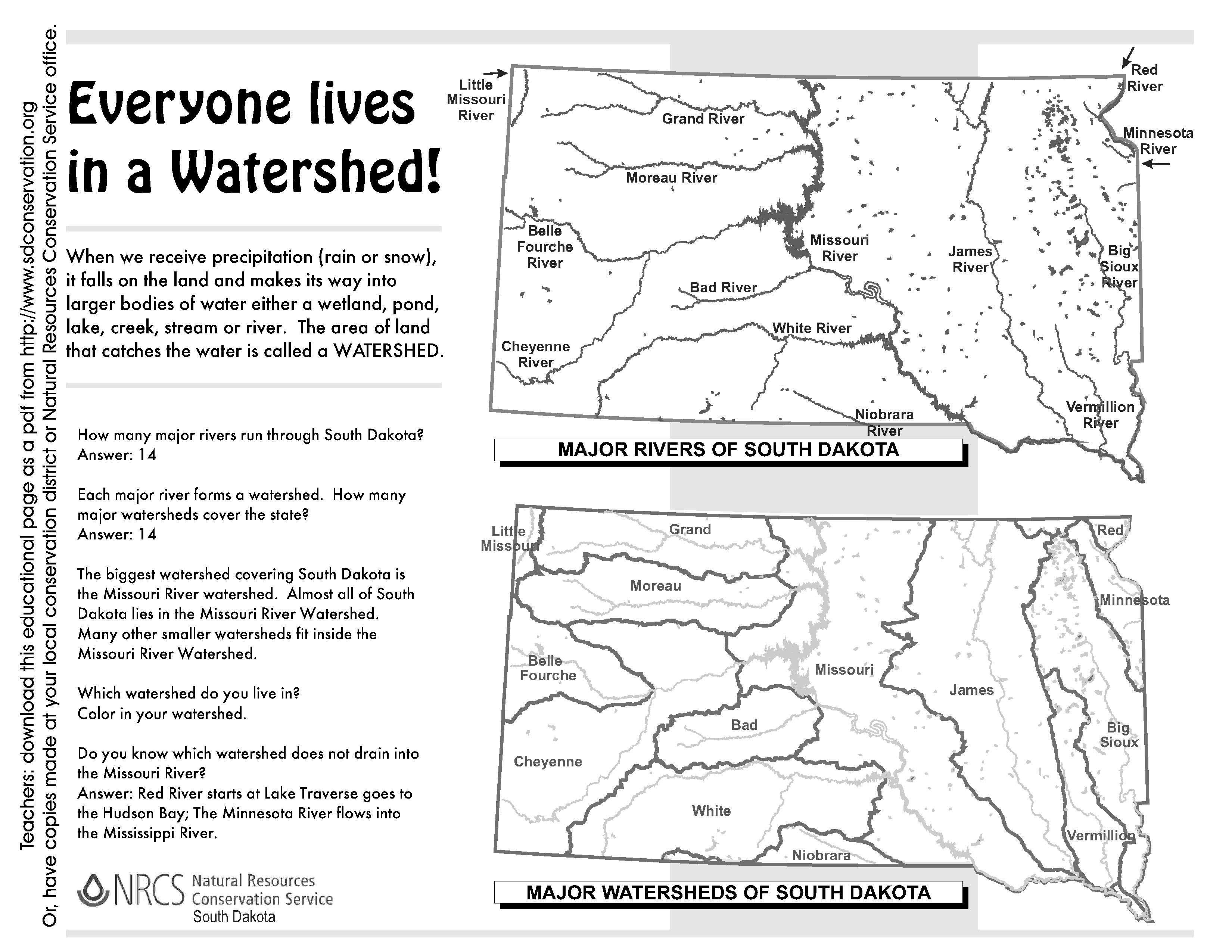 Filesouth Dakota Watersheds Worksheet Answers 7894480958 Inside Watershed Worksheet Pdf