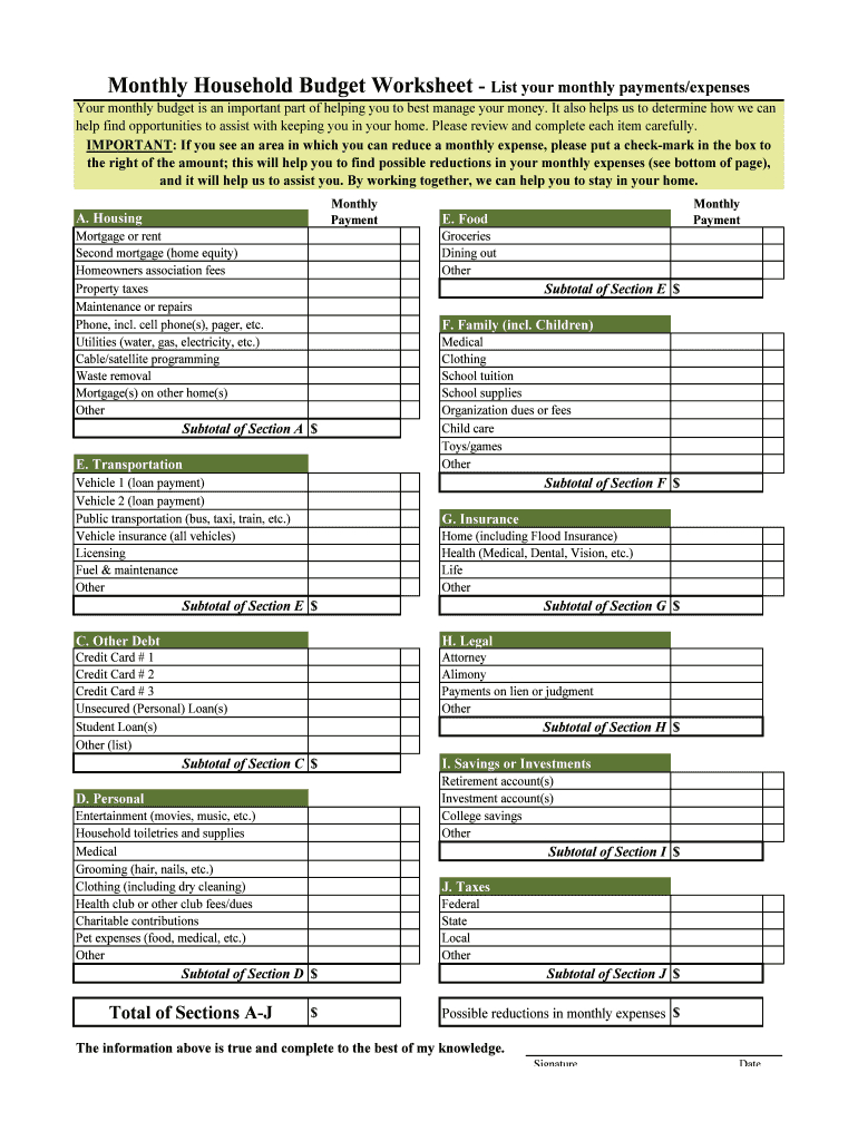 Fillable Budget Worksheet Pdf  Fill Online Printable Fillable Along With Complete Budget Worksheet