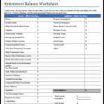 Financial Planning Worksheets Report Templates Personal Excel Along With Retirement Planning Worksheet