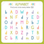 Find And Circle Every Letter D Worksheet For Kindergarten And And Letter D Preschool Worksheets
