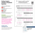 Finding Complex Solutions Of Quadratic Equations Also Finding Complex Solutions Of Quadratic Equations Worksheet