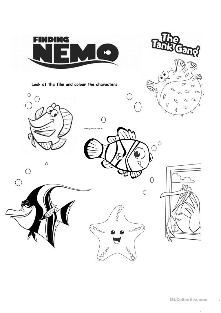 Finding Nemo For Kinder Worksheet  Free Esl Printable Worksheets Together With Finding Nemo Worksheet