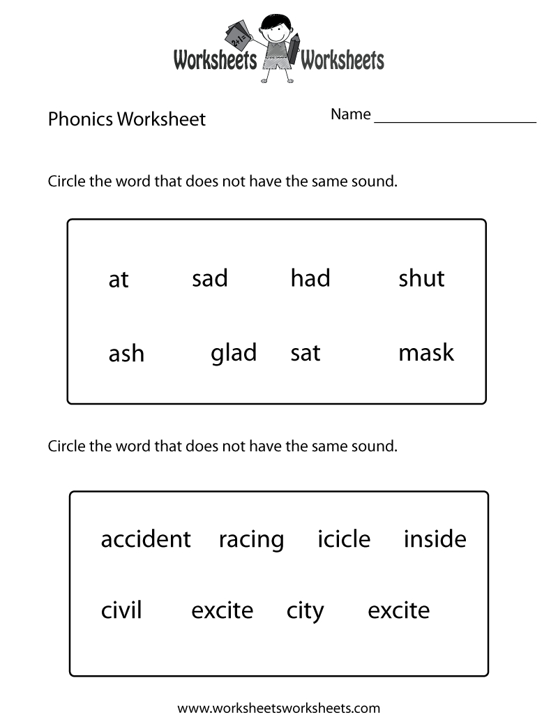First Grade Phonics Worksheet  Free Printable Educational Worksheet For First Grade Worksheets Pdf
