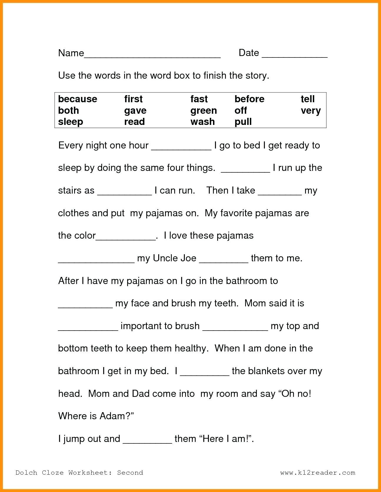 First Grade Reading Worksheets Free 1St Printable Comprehension Intended For Printable Reading Worksheets
