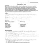 Flame Test Lab For Flame Test Lab Worksheet Answer Key
