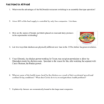 Food Inc  Video Worksheet For Food Inc Movie Worksheet Answer Key