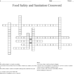 Food Safety And Sanitation Crossword  Wordmint Intended For Food Safety And Sanitation Worksheet Answers