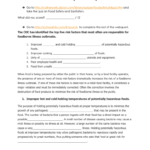 Food Safety Webquest With Food Safety And Sanitation Worksheet Answers