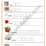 Food Writing Exercise For Dyslexic Learners Or Students With Intended For Dyslexia Exercises Worksheets