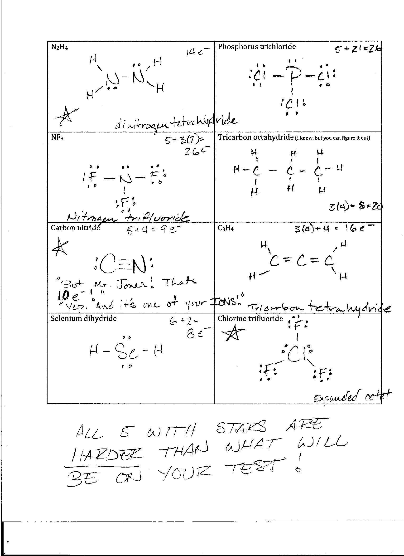 Foothill High School For Lewis Structure Practice Worksheet