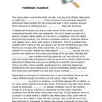 Forensic Science Worksheets  Yooob With Forensic Science Worksheets