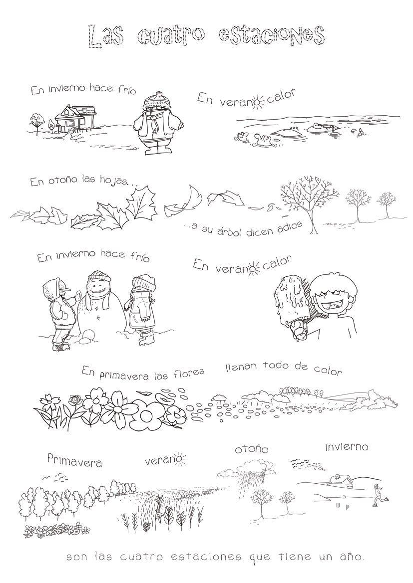 Four Seasons In Spanish Song For Kids  Rockalingua And Four Seasons Kindergarten Worksheets
