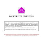 Fourth Step Invento Ry  12  Steps  Recovery Pages 1  15  Text Also Step 5 Aa Worksheet