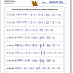 Fraction Division With Wholes Or Dividing Mixed Numbers Worksheet