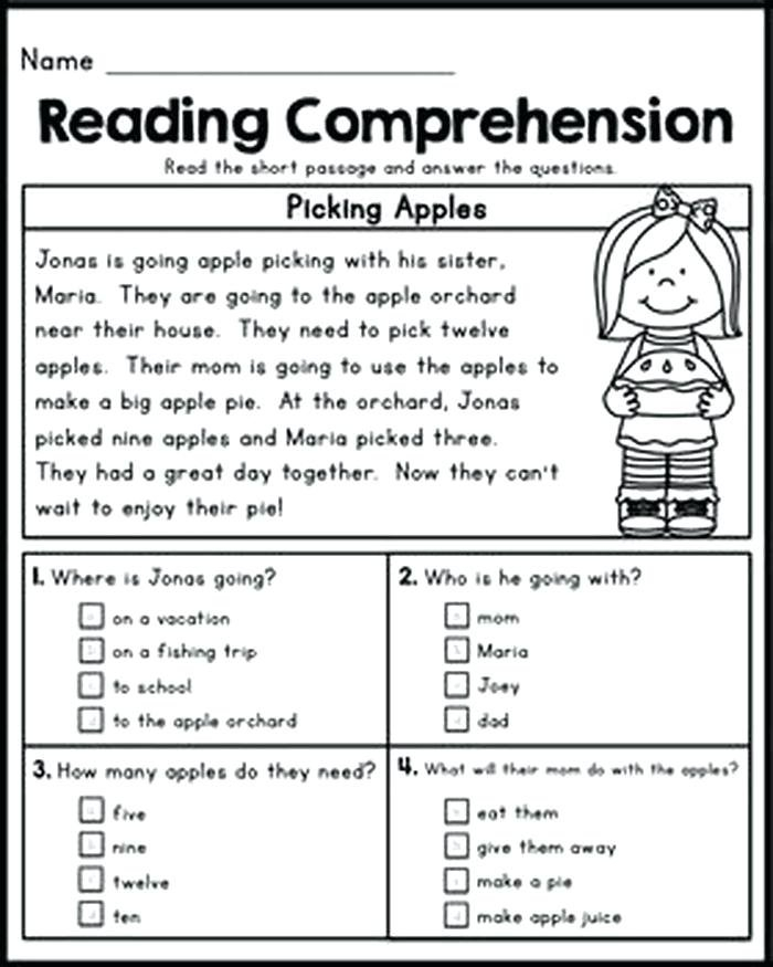 Free 1St Grade Comprehension Worksheets As Well As Free 1St Grade Comprehension Worksheets