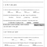 Free 2Nd Grade Daily Language Worksheets Inside 2Nd Grade Grammar Worksheets Pdf