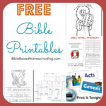 Free Bible Printables  Ultimate Homeschool Encouragement  Free Pertaining To Free Printable Children039S Bible Lessons Worksheets