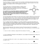 Free Body Diagram Worksheet Together With Advanced Physics Unit 6 Worksheet 3 Forces