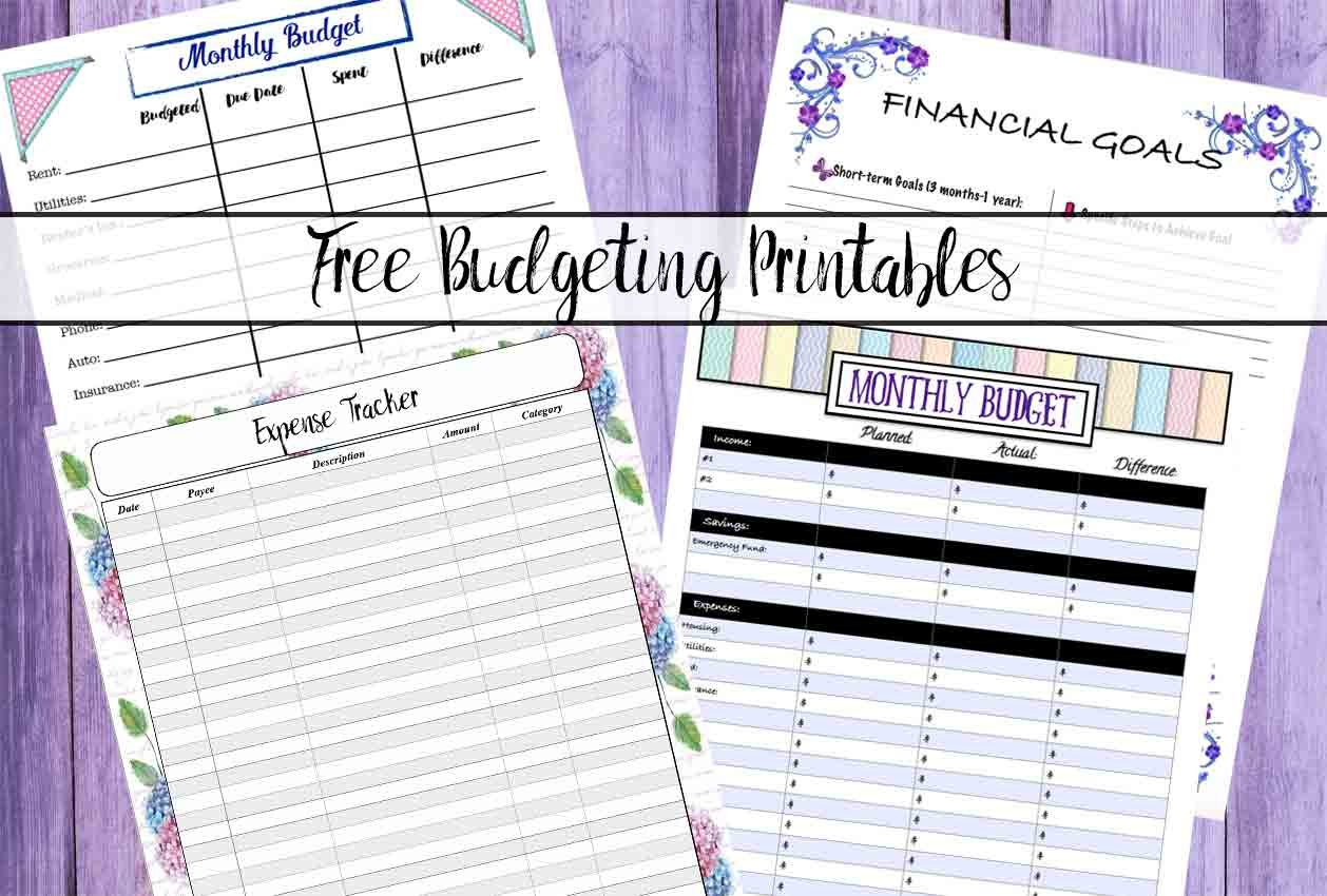 Free Budgeting Printables Expense Tracker Budget  Goalsetting For Expense Tracking Worksheet
