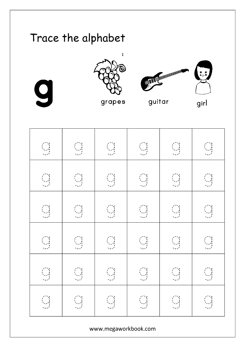 Free English Worksheets  Alphabet Tracing Small Letters  Letter For Free Printable Preschool Worksheets Tracing Letters