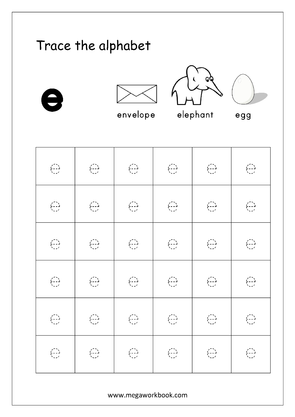 Free English Worksheets  Alphabet Tracing Small Letters  Letter Inside Printable Letter Tracing Worksheets