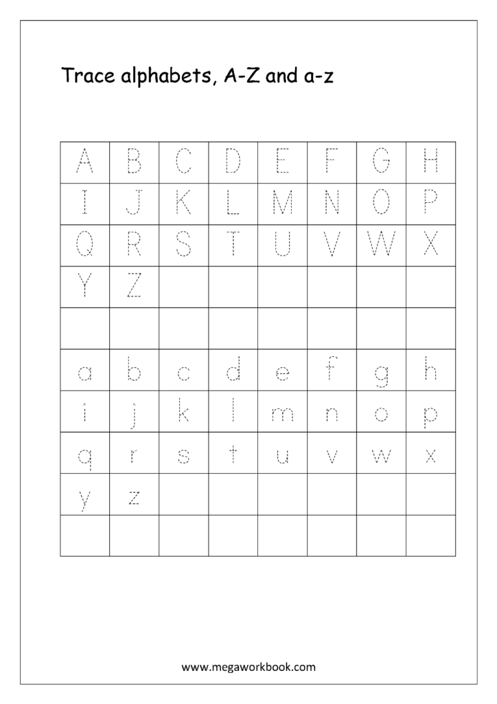 Free English Worksheets Alphabet Tracing Small Letters Letter with 3 ...