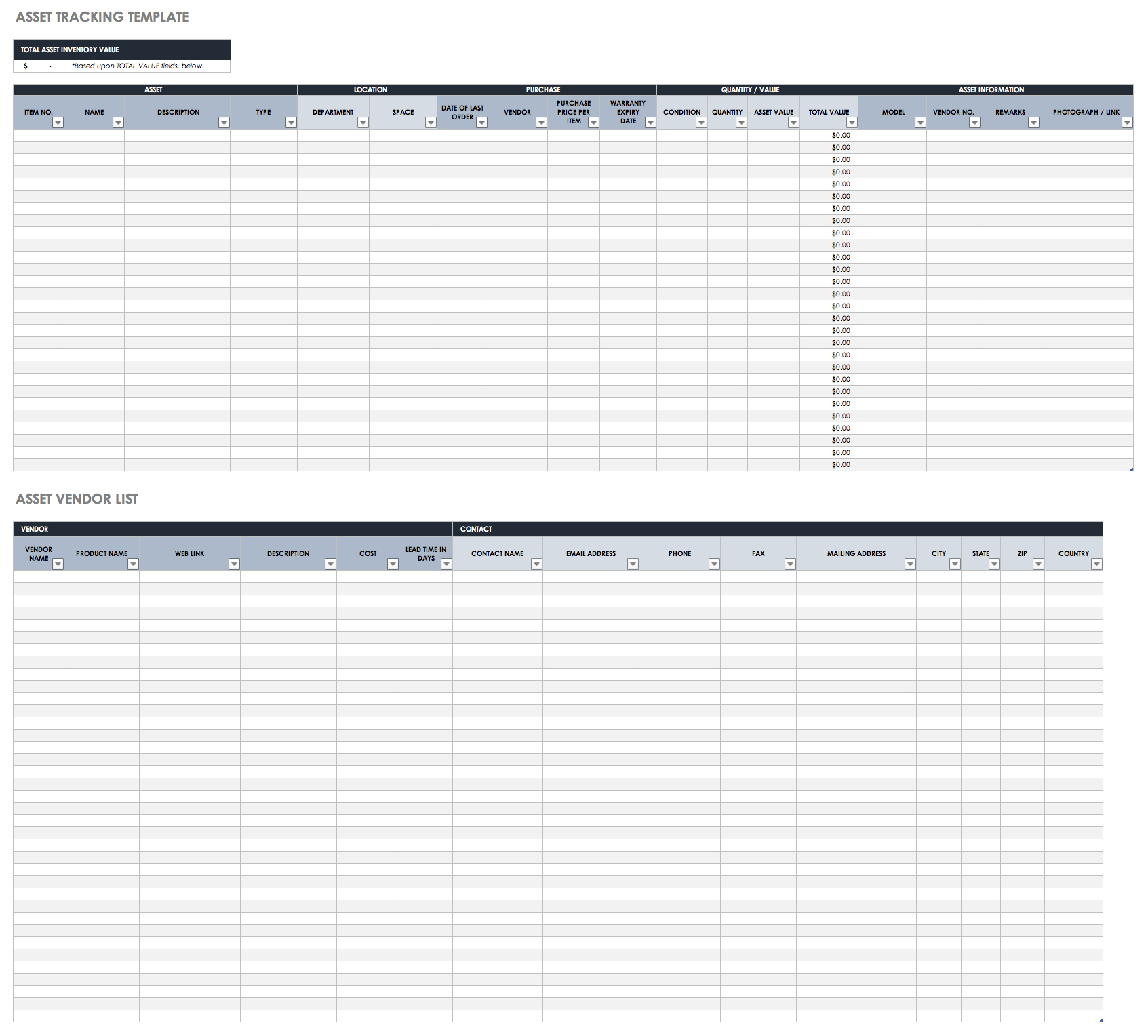 Free Excel Inventory Templates: Create & Manage | Smartsheet For Inventory Tracking Templates
