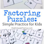 Free Factoring Whole Numbers Puzzle Set For 45 Grade With Regard To Factoring Fun Worksheet