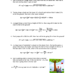 Free Fall Worksheet For Acceleration And Free Fall Worksheet Answers