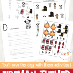 Free Firefighter Printables For Preschool And Kindergarten Intended For Free Fire Safety Worksheets