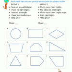 Free Geometry Worksheets 2Nd Grade Geometry Riddles Along With 3Rd Grade Geometry Worksheets